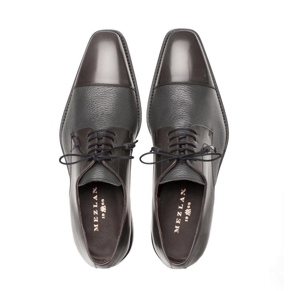 Mezlan Soka Grey Cap Toe Leather Lace Up Dress Shoe - Picture 2 of 16